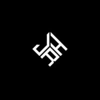 jrh-Buchstaben-Logo-Design auf schwarzem Hintergrund. jrh kreative Initialen schreiben Logo-Konzept. jrh Briefgestaltung. vektor