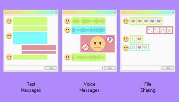 spel gammal pc estetisk design för messenger-app med retro ui. bubbla tal med text, röst och mediedelning. platt vektorillustration utan röstchatt vektor