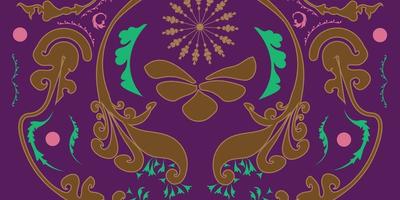 Batik-Textur-Design-Muster nahtlose lila Hintergrund vektor