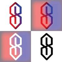 logotyp bokstäver s ikon symbol tecken stil företag vektor