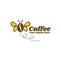 schmetterling kaffee logo illustration vektor