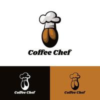 kaffe kock logotyp set vektor