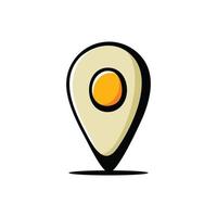 Egg-Point-Logo mit Ei und Standort vektor