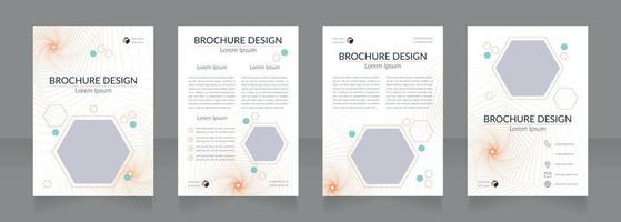 studerar rum och tid teknik tom broschyr design. malluppsättning med kopia utrymme för text. förgjord insamling av företagsrapporter. redigerbara 4 papperssidor vektor