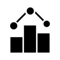 affärsstatistiska uppgifter svart glyfikon. analys- och marknadsföringssystem. företagsutvecklingsstrategi. siluett symbol på vitt utrymme. solid piktogram. vektor isolerade illustration