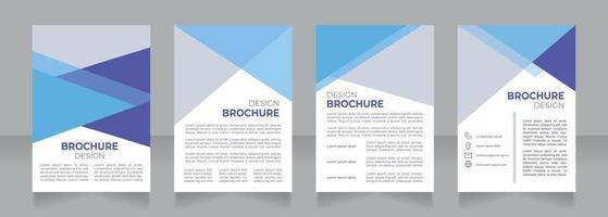 Design einer leeren Broschüre für Business Intelligence. Strategien und Technologien. vorlagensatz mit kopierraum für text. Sammlung vorgefertigter Unternehmensberichte. editierbare 4 Papierseiten vektor