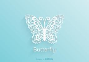 Gratis Paper Lace Butterfly Vector