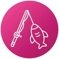 Big Game Fishing Icon-Stil vektor