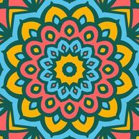 abstrakte Blumen-Mandala-Fliese oder Schal-Vektor-Design-Element vektor