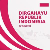 glücklicher indonesischer unabhängigkeitstag bannerhintergrund mit roter und weißer farbe vektor