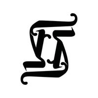 fs Ambigramm Kalligrafie vektor
