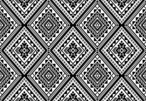 ethnisches nahtloses muster traditionelles geometrisches schwarzweiss. design für hintergrund, teppich, tapeten, kleidung, verpackung, batic, stoff, vektor illustraion.stickstil.