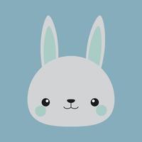 söt kanin vektor illustration djur karaktär tecknad