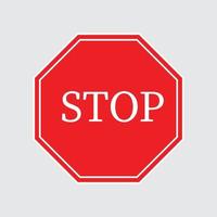 rotes Stoppschild Vektor Verkehrssicherheitssymbol