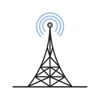 radio tornet färgikon. antenn. isolerade vektor illustration