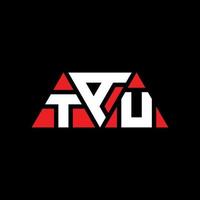 Tau-Dreieck-Buchstaben-Logo-Design mit Dreiecksform. Tau-Dreieck-Logo-Design-Monogramm. Tau-Dreieck-Vektor-Logo-Vorlage mit roter Farbe. Tau dreieckiges Logo einfaches, elegantes und luxuriöses Logo. Tau vektor