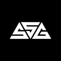 ssg-Dreieck-Buchstaben-Logo-Design mit Dreiecksform. Ssg-Dreieck-Logo-Design-Monogramm. SSG-Dreieck-Vektor-Logo-Vorlage mit roter Farbe. ssg dreieckiges Logo einfaches, elegantes und luxuriöses Logo. ssg vektor