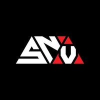 snv-Dreieck-Buchstaben-Logo-Design mit Dreiecksform. snv-Dreieck-Logo-Design-Monogramm. snv-Dreieck-Vektor-Logo-Vorlage mit roter Farbe. snv dreieckiges Logo einfaches, elegantes und luxuriöses Logo. snv vektor