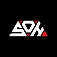Soh-Dreieck-Buchstaben-Logo-Design mit Dreiecksform. Soh-Dreieck-Logo-Design-Monogramm. soh-Dreieck-Vektor-Logo-Vorlage mit roter Farbe. soh dreieckiges logo einfaches, elegantes und luxuriöses logo. soh vektor