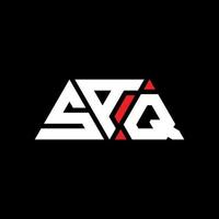 saq-Dreieck-Buchstaben-Logo-Design mit Dreiecksform. Saq-Dreieck-Logo-Design-Monogramm. Saq-Dreieck-Vektor-Logo-Vorlage mit roter Farbe. saq dreieckiges Logo einfaches, elegantes und luxuriöses Logo. saq vektor