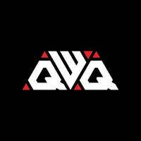 qwq-Dreieck-Buchstaben-Logo-Design mit Dreiecksform. qwq-Dreieck-Logo-Design-Monogramm. qwq-Dreieck-Vektor-Logo-Vorlage mit roter Farbe. qwq dreieckiges Logo einfaches, elegantes und luxuriöses Logo. qwq vektor