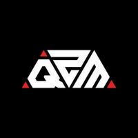 qzm-Dreieck-Buchstaben-Logo-Design mit Dreiecksform. qzm-Dreieck-Logo-Design-Monogramm. qzm-Dreieck-Vektor-Logo-Vorlage mit roter Farbe. qzm dreieckiges Logo einfaches, elegantes und luxuriöses Logo. qzm vektor