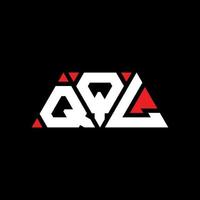 qql-Dreieck-Buchstaben-Logo-Design mit Dreiecksform. qql dreieck logo design monogramm. qql-Dreieck-Vektor-Logo-Vorlage mit roter Farbe. qql dreieckiges Logo einfaches, elegantes und luxuriöses Logo. qql vektor