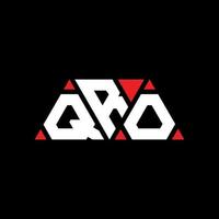 qro-Dreieck-Buchstaben-Logo-Design mit Dreiecksform. qro-Dreieck-Logo-Design-Monogramm. qro-Dreieck-Vektor-Logo-Vorlage mit roter Farbe. qro dreieckiges Logo einfaches, elegantes und luxuriöses Logo. qro vektor