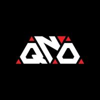 qno Dreiecksbuchstaben-Logo-Design mit Dreiecksform. qno Dreieck-Logo-Design-Monogramm. Qno-Dreieck-Vektor-Logo-Vorlage mit roter Farbe. qno dreieckiges Logo einfaches, elegantes und luxuriöses Logo. qnr vektor