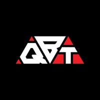 qbt-Dreieck-Buchstaben-Logo-Design mit Dreiecksform. qbt-Dreieck-Logo-Design-Monogramm. QBT-Dreieck-Vektor-Logo-Vorlage mit roter Farbe. qbt dreieckiges Logo einfaches, elegantes und luxuriöses Logo. qbt vektor