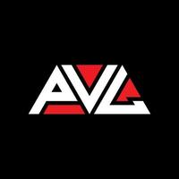 PVL-Dreieck-Buchstaben-Logo-Design mit Dreiecksform. PVL-Dreieck-Logo-Design-Monogramm. PVL-Dreieck-Vektor-Logo-Vorlage mit roter Farbe. PVL dreieckiges Logo einfaches, elegantes und luxuriöses Logo. pvl vektor