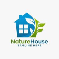 Naturhaus-Logo-Design vektor