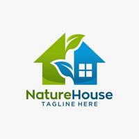 Naturhaus-Logo-Design vektor