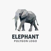 Elefant Low-Poly-Logo-Design vektor