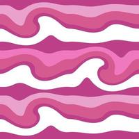 rosa psychedelisches nahtloses Muster im Retro-Stil der 1970er Jahre. vektor