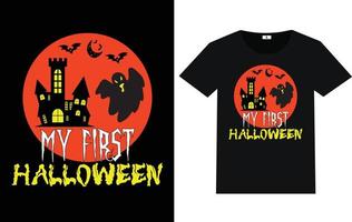 trendige halloween-tagstypografie und grafisches t-shirt-design vektor