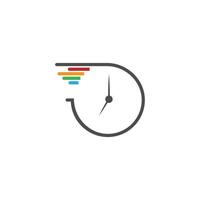 Uhr-Symbol-Logo-Design vektor