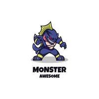 Illustrationsvektorgrafik des Monsters, gut für Logodesign vektor