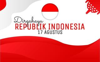 indonesia inpendence day banner mall för sociala medier vektor