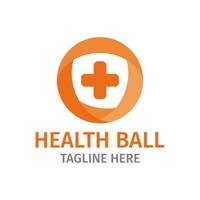 medicinsk boll hälsa boll logotypdesign vektor