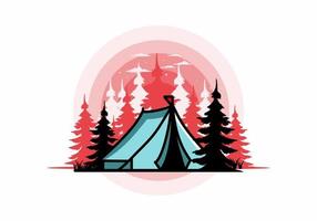 großes Campingzelt-Illustrationsdesign vektor