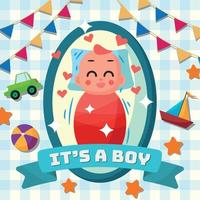 baby pojke född dag koncept vektor