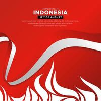 abstrakt Indonesien självständighetsdagen design bakgrund vektor