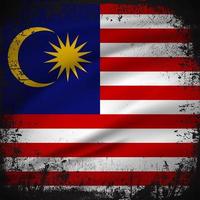 abstrakt malaysia flagga bakgrund vektor med grunge stroke stil. malaysia självständighetsdagen vektorillustration.