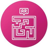 Ar-Labyrinth-Icon-Stil vektor