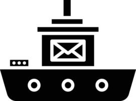 post båt ikon stil vektor