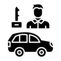 Autoverkäufer-Symbol-Stil vektor