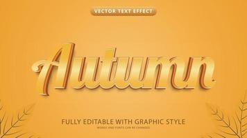 höstens texteffekt redigerbar med grafisk stil vektor