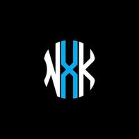 nxk brev logotyp abstrakt kreativ design. nxk unik design vektor