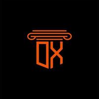 dx letter logotyp kreativ design med vektorgrafik vektor